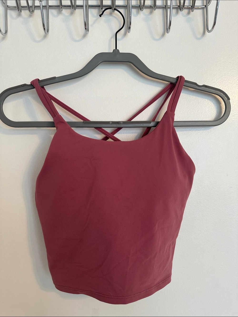 Amazon Women's Double-Strap Crop Tank Top - Rosewood